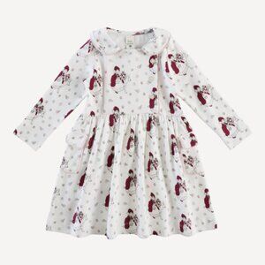 NWT Kate Quinn LS Little Red Riding Hood Pan Collar Apron Dress Size 12-18M